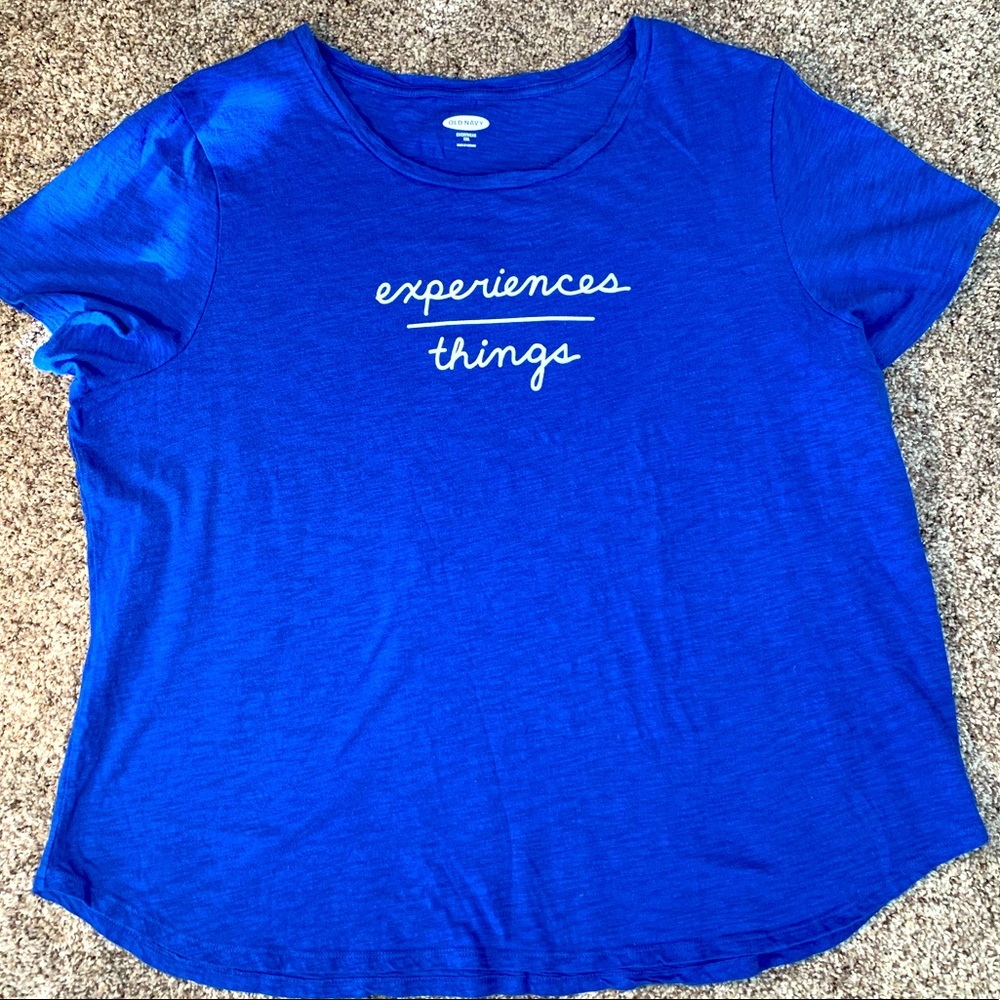 Experience Over Things Vibrant Blue Tee